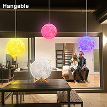 Carica l'immagine nel visualizzatore di Gallery, Luna Lampada Led, 3D luce USB Ricaricabile 16 colori Moon Lamp 5.91 Inch - Ilgrandebazar