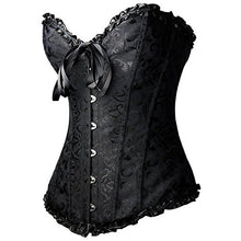 Carica l'immagine nel visualizzatore di Gallery, FeelinGirl Donna Corsetto Stile Gotico S(IT 38-40 GIROVITA: 60-65cm), Nero - Ilgrandebazar