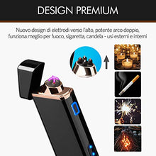 Carica l'immagine nel visualizzatore di Gallery, Accendino Elettrico, USB Ricaricabile Antivento... - Ilgrandebazar