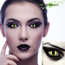 Carica l'immagine nel visualizzatore di Gallery, Designlenses Lenti a Contatto Colorate Giallo Occhio di Gatto per giallo - Ilgrandebazar