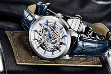 Carica l'immagine nel visualizzatore di Gallery, BERSIGAR Orologio da Uomo Automatico Con Meccanismo Di Scheletro Blu - Ilgrandebazar