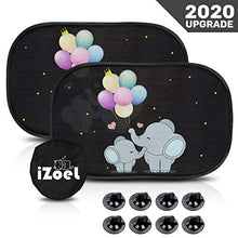 Carica l'immagine nel visualizzatore di Gallery, iZoeL Parasole Autoadesivo per Auto Bambini Unicorno con 8 Elefante