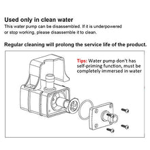 Carica l'immagine nel visualizzatore di Gallery, TSSS 12 V DC Submersible Micro pompa ad acqua senza spazzole 0,8 W 68 L/H...