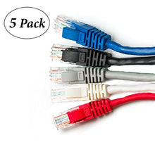 Carica l'immagine nel visualizzatore di Gallery, MultiCables 3m Ethernet Cat5E Cavi di Rete UTP con Spina 3 meter, 5 Pezzi - Ilgrandebazar