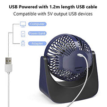 Carica l'immagine nel visualizzatore di Gallery, homeasy Ventilatore USB da Tavolo, Mini Silenzioso e Potente Blu