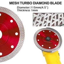 Carica l'immagine nel visualizzatore di Gallery, Disco Diamantato 115mm Sottile professionale Taglio a secco con taglio Rosso - Ilgrandebazar