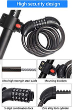 Carica l'immagine nel visualizzatore di Gallery, REHKITTZ Lucchetto per Bicicletta Bici Catena 120cm/12mm Nero