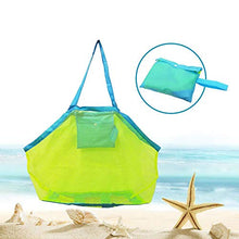 Carica l'immagine nel visualizzatore di Gallery, BornFeel grande borsa da spiaggia in rete per giocattoli sabbia via borsa...