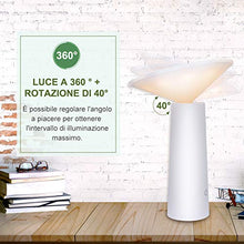 Carica l'immagine nel visualizzatore di Gallery, Atsui Lampada Tavolo 36LED USB, Ricaricabile con 180° Girevole+3...