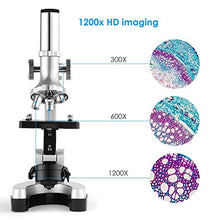 Carica l'immagine nel visualizzatore di Gallery, TELMU Microscopio per studenti 300X-600X-1200X Magnifications Microscopio...