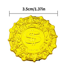 Carica l'immagine nel visualizzatore di Gallery, BESTZY 100 Pezzi Monete Oro Pirata Plastica Giocattolo Halloween F