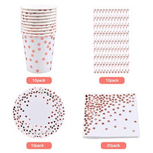 Carica l'immagine nel visualizzatore di Gallery, WEONE 50 Pezzi Stoviglie Monouso per Feste, 10 Piatto Carta, 10 Bianco - Ilgrandebazar
