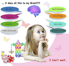 Carica l'immagine nel visualizzatore di Gallery, Veatree 206 Pezzi Puzzle Blocchi magnetici Giocattoli, 10colors-206pcs