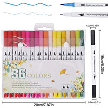 Carica l'immagine nel visualizzatore di Gallery, Pennarelli Acquarelli Colore Brush Pen Doppio 36 Pezzi con Punta 36 Colori - Ilgrandebazar
