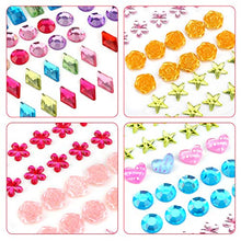 Carica l'immagine nel visualizzatore di Gallery, Phogary 870pcs 12 fogli autoadesivi strass adesivo, multicolore Bling... - Ilgrandebazar