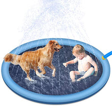 Carica l'immagine nel visualizzatore di Gallery, RIOGOO Splash Sprinkler Pad for Dogs Kids, 59" Water Play Mat Wadding Pool...