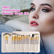 Carica l'immagine nel visualizzatore di Gallery, 18 Pezzi Pennelli Trucco Set di 18 eleganti pennelli bianchi per il trucco