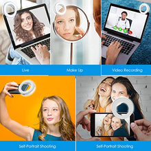Carica l'immagine nel visualizzatore di Gallery, Criacr Luce per Selfie, Cellulare con ad Anello, 40 LED + 2 Pezzi