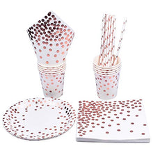 Carica l'immagine nel visualizzatore di Gallery, WEONE 50 Pezzi Stoviglie Monouso per Feste, 10 Piatto Carta, 10 Bianco - Ilgrandebazar