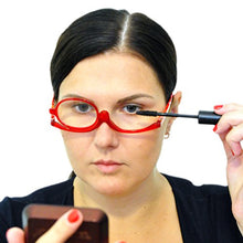 Carica l'immagine nel visualizzatore di Gallery, Occhiali per il Make up con Lente Reversibile| Occhiale Diottrie +4.0, Rosso - Ilgrandebazar