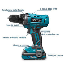 Carica l'immagine nel visualizzatore di Gallery, ORFELD Trapano Avvitatore Batteria, Leggerezza a Batteria con...