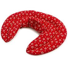 Carica l'immagine nel visualizzatore di Gallery, Cuscino del collo, cuori rosso. cervicale. Semi di lino