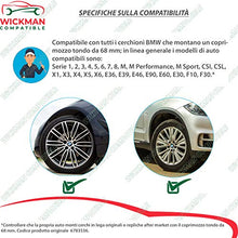 Carica l'immagine nel visualizzatore di Gallery, Set di 4 Tappi Coprimozzo compatibili BMW – Blu e Bianco, Classico, 68 mm... - Ilgrandebazar
