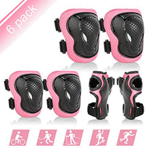 Carica l'immagine nel visualizzatore di Gallery, ValueTalks Protezione Kit per Bambini,Set Ginocchiere Gomitiere Pink