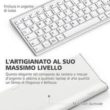 Carica l'immagine nel visualizzatore di Gallery, iClever Tastiera e Mouse Wireless - e Argento e Bianco