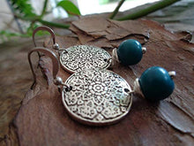 Carica l'immagine nel visualizzatore di Gallery, ✿ SEMI DI ASAI TURCHESE BOHO ETHNO MANDALA ✿ orecchini esotici - regalo...