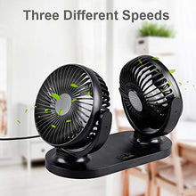 Carica l'immagine nel visualizzatore di Gallery, STLOVe USB Mini Ventilatori 12 Volt Doppia Testa Ventola di Raffreddamento...