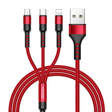 Carica l'immagine nel visualizzatore di Gallery, RAVIAD Multi Cavo di Ricarica, 3 in 1 USB Micro Tipo C Rosso