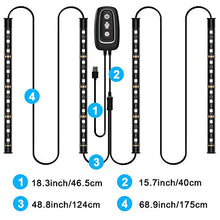 Carica l'immagine nel visualizzatore di Gallery, Illuminazione LED per interni –Trongle lampada auto, 48LED, striscia di...