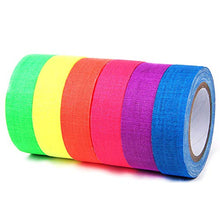 Carica l'immagine nel visualizzatore di Gallery, Nastro in tessuto Gaffer fluorescente, Konesky 6pcs nastro fluorescente... - Ilgrandebazar