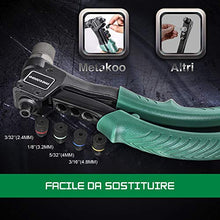 Carica l'immagine nel visualizzatore di Gallery, Rivettatrice, METAKOO Pistola per Rivetti con 40 Rivetti, Testine MHR01H