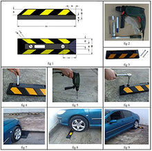 Carica l'immagine nel visualizzatore di Gallery, SNS SAFETY LTD Fermaruota in Gomma, per Parcheggi e Garages, Nero e Giallo,... - Ilgrandebazar