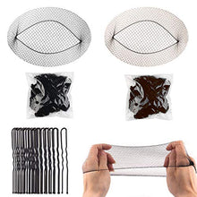 Carica l'immagine nel visualizzatore di Gallery, TAZEMAT Set 60 Pezzi Rete Invisibile per Capelli con 40 Spille in Forma U... - Ilgrandebazar