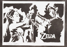 Carica l'immagine nel visualizzatore di Gallery, Poster Zelda E Link Handmade Graffiti Street Art - Artwork