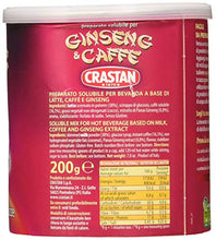 Carica l'immagine nel visualizzatore di Gallery, Crastan Preparato per Bevanda solubile Ginseng &amp; Caffè da zuccherare - 6...