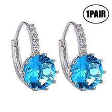 Carica l'immagine nel visualizzatore di Gallery, LEEQ Orecchini di Strass con in Argento 925 da Donna encantadoras（Style.3） - Ilgrandebazar