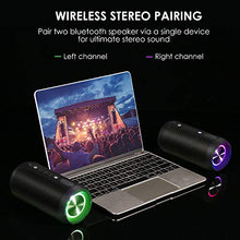 Carica l'immagine nel visualizzatore di Gallery, Cassa Bluetooth, COOCHEER Altoparlante Bluetooth Portatili 24W con Luce Nero - Ilgrandebazar