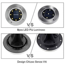 Carica l'immagine nel visualizzatore di Gallery, 4 Pezzi Lampade da Giardino Solari 8LED Luce Da - Ilgrandebazar