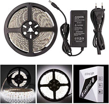 Carica l'immagine nel visualizzatore di Gallery, Striscia led bianco freddo 300 leds IP65 impermeabile strisce 5 6000k+12v