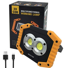 Carica l'immagine nel visualizzatore di Gallery, Portatile Lampada da Lavoro 20W, 6400mAh con Batteria Ricaricabile Nero