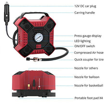 Carica l'immagine nel visualizzatore di Gallery, TRIPLE TREE 12V Compressore Aria Portatile Auto,Gonfiatore...