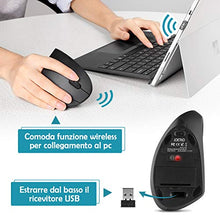 Carica l'immagine nel visualizzatore di Gallery, LOETAD ANKER Mouse Verticale Wireless Ergonomico Silenzioso modalità Standby...