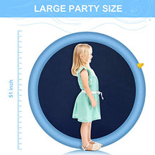Carica l'immagine nel visualizzatore di Gallery, RIOGOO Splash Sprinkler Pad for Dogs Kids, 59" Water Play Mat Wadding Pool...