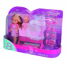 Carica l'immagine nel visualizzatore di Gallery, Simba Evi Love, Bambola con Bambino, Culla e Accessori, 105736242001 ,...