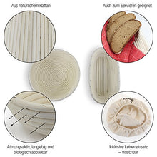 Carica l'immagine nel visualizzatore di Gallery, Amazy Cestino da lievitazione, incluso libretto con ricette e Ovale | 35cm - Ilgrandebazar