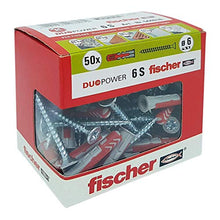 Carica l'immagine nel visualizzatore di Gallery, Fischer 50 Tasselli Duopower con Vite, 6 x 30 mm, per Muro pieno, 6 x 30 mm - Ilgrandebazar